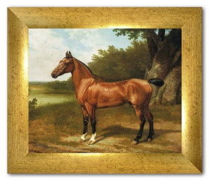 Obraz na płótnie 30x24cm koń kasztan