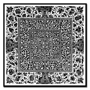 Obraz na płótnie mozaika w kwiaty 30x30cm