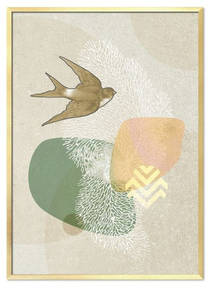 Obraz na płótnie 53x73 cm plakat z ptaszkiem