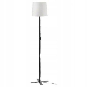 Lampa Podłogowa Stojąca Biała / Czarna 150 Cm