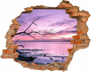 Fototapeta samoprzylepna MORSKI BRZEG Dziura w ścianie EFEKT 3D 125x100cm