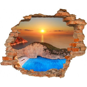 Fototapeta samoprzylepna ZATOKA WRAKU ZAKYNTHOS Dziura w ścianie EFEKT 3D