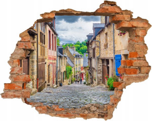 Fototapeta samoprzylepna WŁOSKA ULICZKA Dziura w ścianie EFEKT 3D