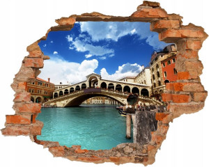 Fototapeta samoprzylepna WENECJA CANALE GRANDE Dziura w ścianie EFEKT 3D