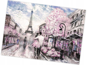 Fototapeta na flizelinie PARYŻ Zakochana Para WIEŻA EIFFLA 254x184cm