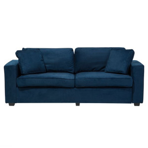 Sofa 3-osobowa welurowa ciemnoniebieska FALUN
