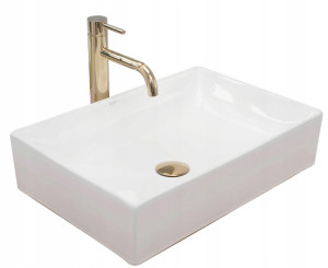 Umywalka Ceramiczna Nablatowa Inga White Biała