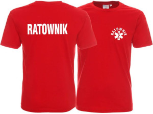 Koszulka męska RATOWNIK czerwona