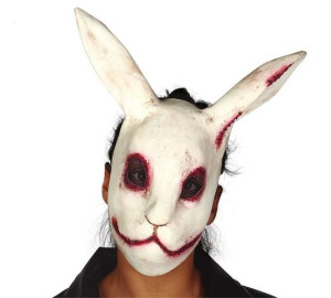 Maska Lateksowa Straszny Królik Królika Halloween