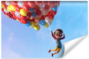 Fototapeta dla Dzieci 3D Niebo BAJKA Balony Fantazia 450cm x 300cm