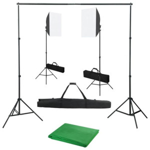 Lumarko Fotograficzny zestaw studyjny z lampami softbox i tłem