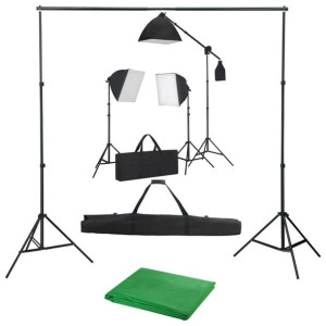 Lumarko Fotograficzny zestaw studyjny z lampami softbox i tłem