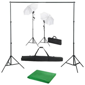 Lumarko Fotograficzny zestaw studyjny z tłem, lampami i parasolkami