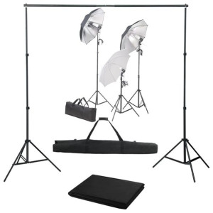 Lumarko Fotograficzny zestaw studyjny z lampami i tłem