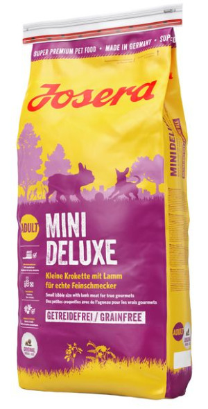 Josera MiniDeluxe 15kg - Bezzbożowa receptura z małymi krokietami