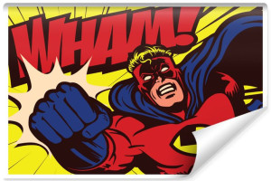Fototapeta NA ŚCIANĘ FANTASY Superbohater Komiks 405cm x 270cm