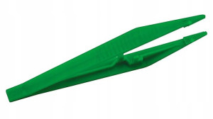 Pęseta chirurgiczna plastikowa, zielona, sterylna, dł. 13 cm