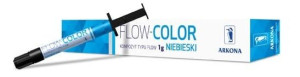 Flow-Color, światłoutwardzalny kompozyt do lakowania zębów, kolor niebieski