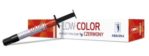 Flow-Color, światłoutwardzalny kompozyt do lakowania zębów, kolor czerwony,