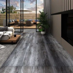 Lumarko Panele podłogowe PVC, 4,46m², 3mm, samoprzylepne, lśniący szary
