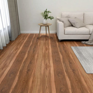 Lumarko Samoprzylepne panele podłogowe, 55 szt., PVC, 5,11 m², brązowe