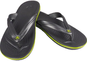Japonki Crocs Crocband Flip grafitowo zielony 11033 0A1