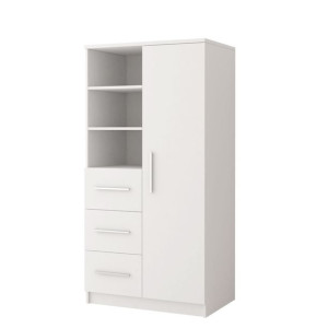 Meble Dziecięce Młodzieżowe - Biały Regał 80 3S1D 05 - OMEGA I