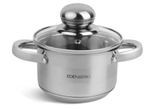 Solidny Garnek Stal Grube Dno Miarka Śr12cm / 0,9l