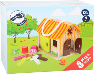 Small Foot Drewniany domek dla dzieci do nauki motoryki