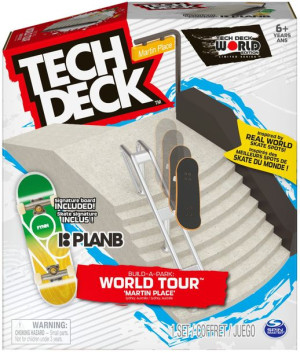 Tech Deck Build-a-park World Tour Martin Place rampa + fingerboard PlanB