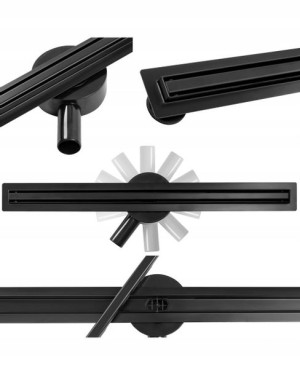 Odpływ Liniowy Odwodnienie Eco 360 Slim Black 80 cm Calani