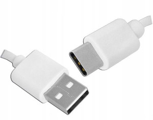 Kabel USB - Typu - C 100CM płaski Biały
