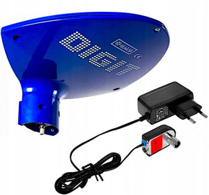 Antena TELMOR Aktywna DVBT T2 MUX-8 4K +Zasilacz