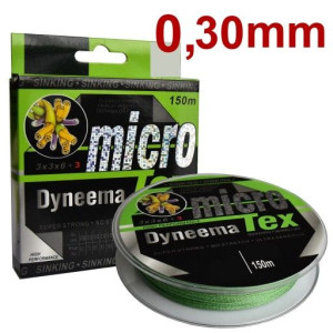 Plecionka wędkarska 150m Micro Tex Zielona 0,30 mm