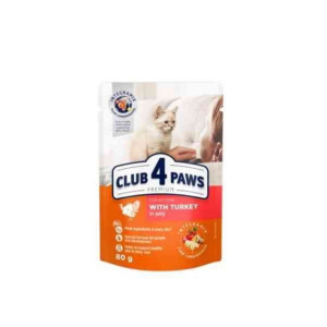 Club 4 Paws Kocięta Indyk w Galarecie 80G
