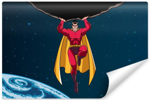 Fototapeta NA ŚCIANĘ 3D dla Chłopca Kosmos SUPERBOHATER 360cm x 240cm
