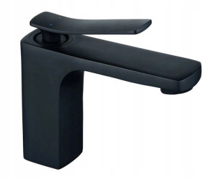 Bateria Umywalkowa Sonic Black Czarna Niska