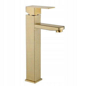 Bateria Umywalkowa Siena Gold Złota Wysoka