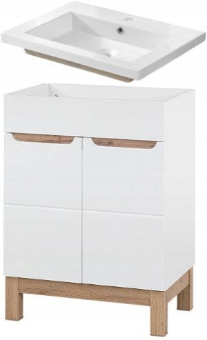 Bali White 820 Szafka 60 Cm Z Umywalką