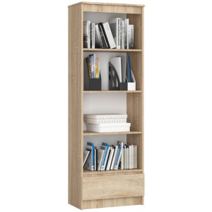 Regał R 60cm Clp 1 Szuflada 4 Półki Dąb Sonoma