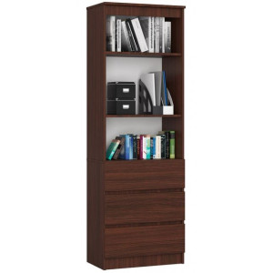 Regał Biurowy R 60cm Clp 3 Szuflady 2 Półki Wenge
