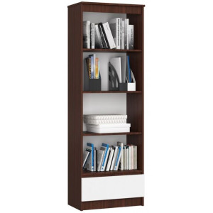 Regał R 60cm Clp 1 Szuflada 4 Półki Wenge / Biały