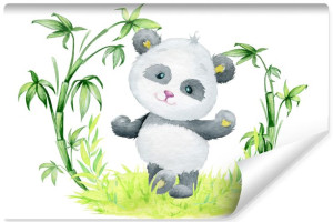Fototapeta NA ŚCINAĘ dla Dzieci Panda wśród Natury 270cm x 180cm