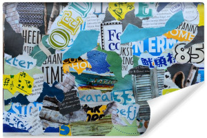 Fototapeta 3D MŁODZIEŻOWA Kolaż Kolorowe Gazety 180cm x 120cm