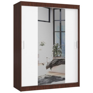 Szafa Przesuwna 150cm Clp Z Lustrem Wenge / Biała