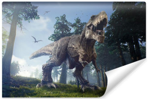 Fototapeta DLA DZIECI Krajobraz 3D Młodzieżowa DINOZAUR 135cm x 90cm