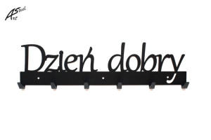 Dzień dobry 50cm wieszak ścienny na ubrania pomysł prezent