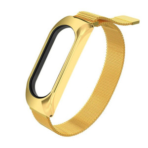 Replacment metal band bracelet strap for Xiaomi Mi Band 6 / 5 / 4 / 3 złoty