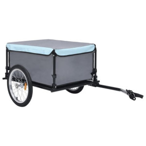 Lumarko Przyczepa rowerowa, transportowa, czarno-niebieska, 65 kg