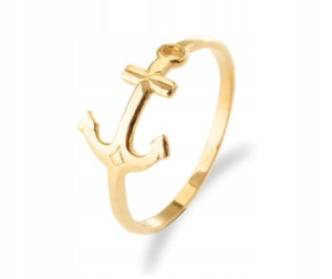 Złoty Pierścionek Kotwica Sailor Anchor 585 R:23